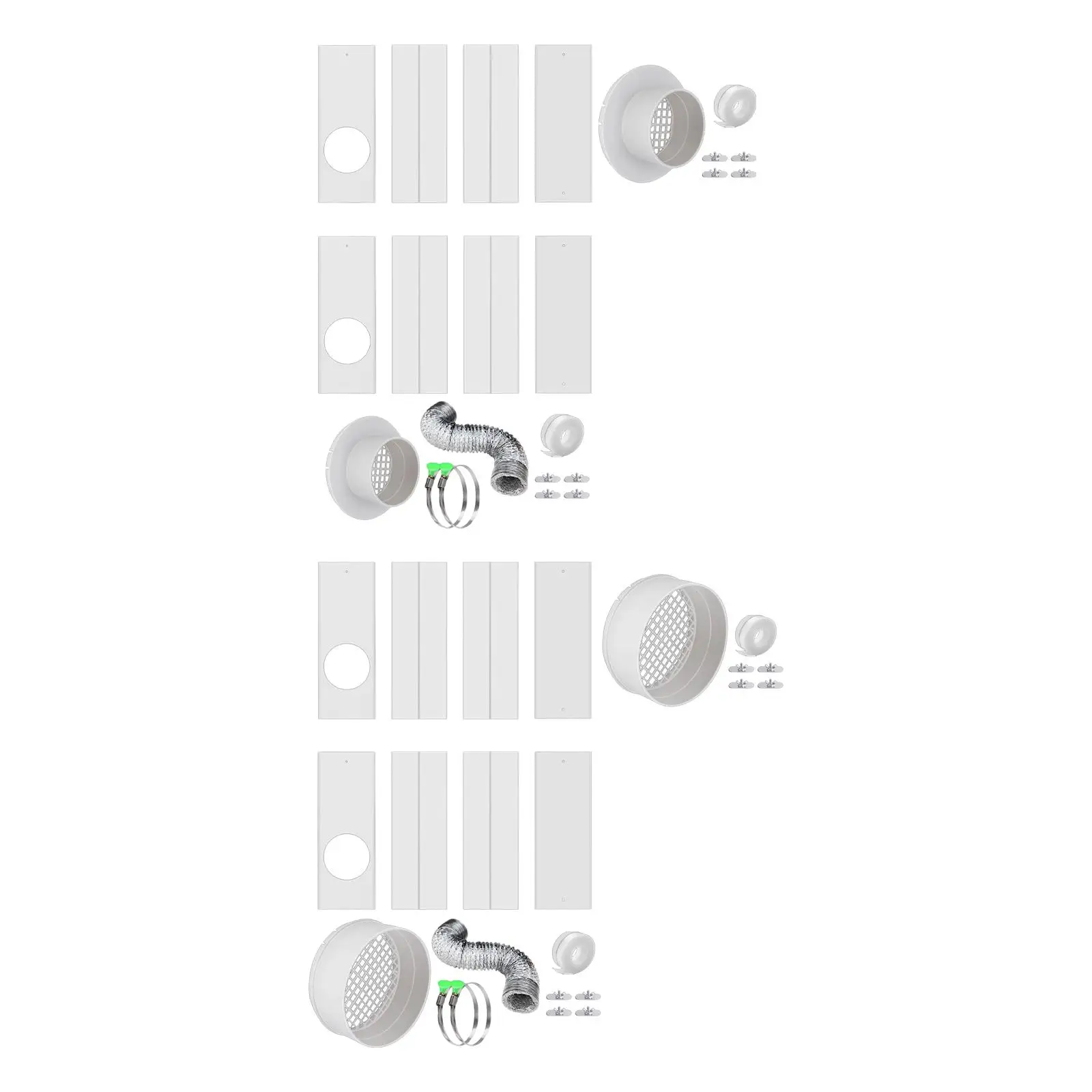 

Upgraded Seamless Window Vent Kits Air Conditioner Vent Kits Vertical Window Unit for Sliding Windows and Hung Windows