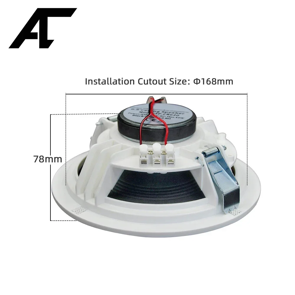 8ohm Speaker Coxial Ceiling Speaker 6.5" Surround Sound System Kit Loudspeakers Stereo Super Loud for home theater Audio System