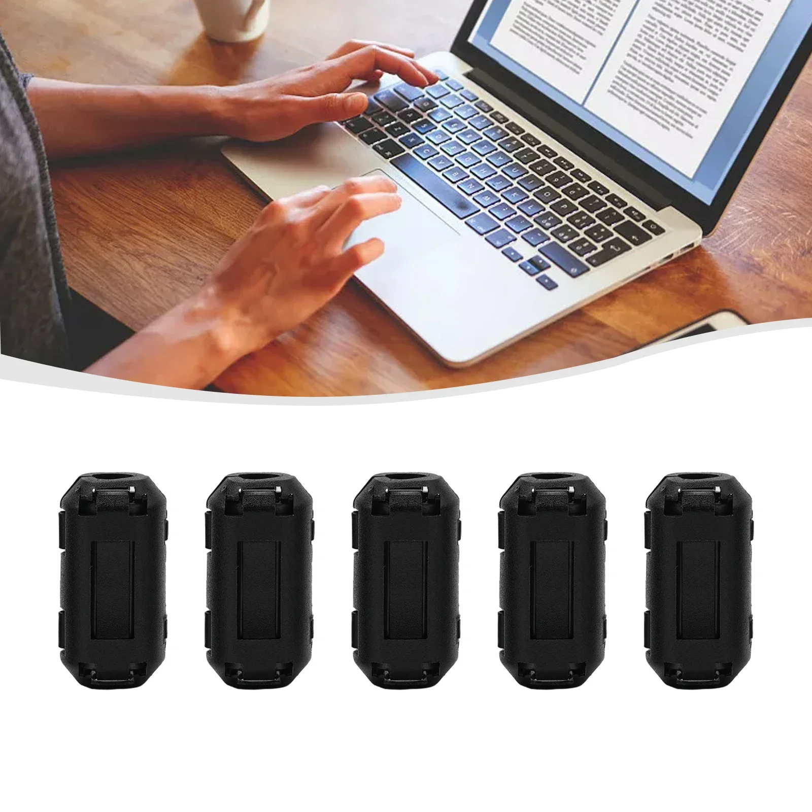 5 PCS Toroidal Core Ferrite Noise Suppressor Filter Ring Cable Clip 3.5-13mm Bead Choke EMI RFI Singal Anti-jamming Noise Filter, cable filter, cable noise suppressor