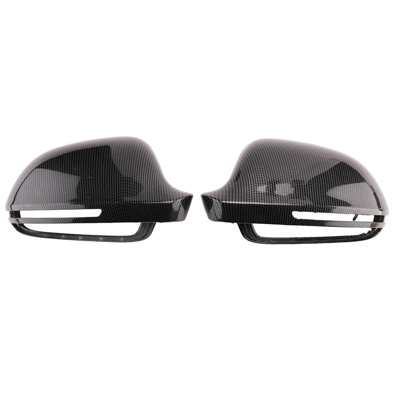 

2X Carbon Fiber Pattern Rear View Mirror Cover For A4 S4 A5 S5 A6 S6 A8 S8 SQ3 Rear View Mirror Modification Parts