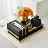 Luxury Black and Gold napkin paper towel holder coffee table desktop organizer 1