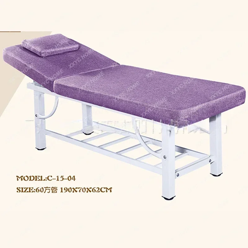 Purple Flannel Can Look up Processed Ham Iron Frame Massage Bed AI Acupuncture Postpartum Recuperation Beauty Ear Cleaning