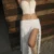 y2k Long Skirt Women Summer Clothes Solid Color Ruched Waist Side Split Skirt Skirt Evening Party Skirts Streetwear