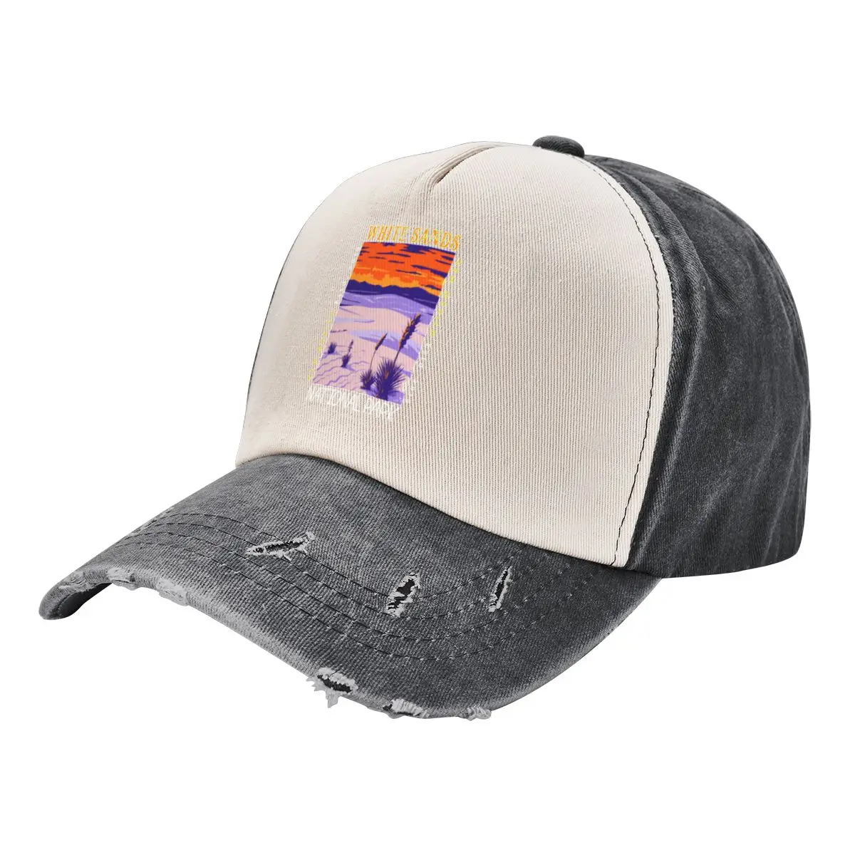 

White Sands National Park New Mexico Distressed Baseball Cap Streetwear Beach Bag For Women Men's