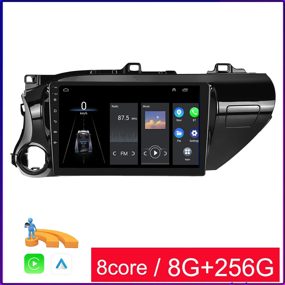 

Автомагнитола 2 Din на Android 13 для Toyota Hilux 2016-2020, мультимедийный проигрыватель с IPS-экраном, GPS-навигацией и Mirror link