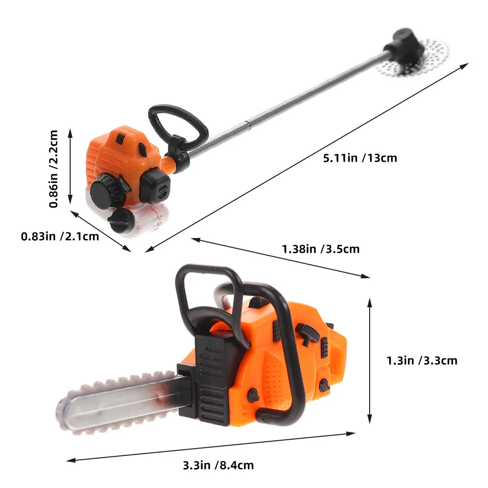 1세트 미니 전기톱, 귀여운 소형 전기톱, 미니어처 하우스 장식, 정원 레이아웃 장식 액세서리