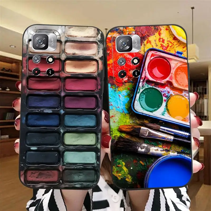 Watercolors Set Paint Palette Painting Box Custodia Per Telefono Per Xiaomi Mi Poco M3 X3 Nfc F3 10T 9T 11I 11T 12 Pro Sultra Shell Cover