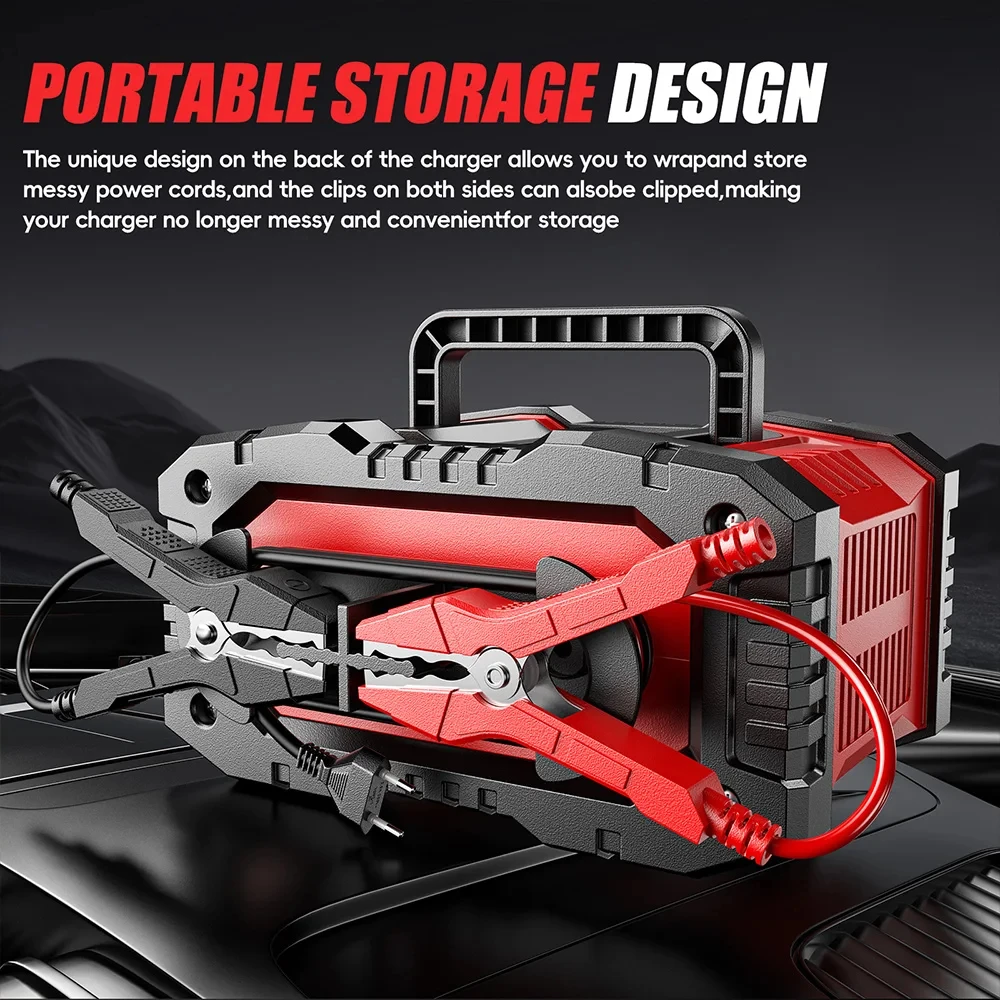 Compact 20A Smart Battery Charger for Multiple Lead-Acid and Lithium Types
