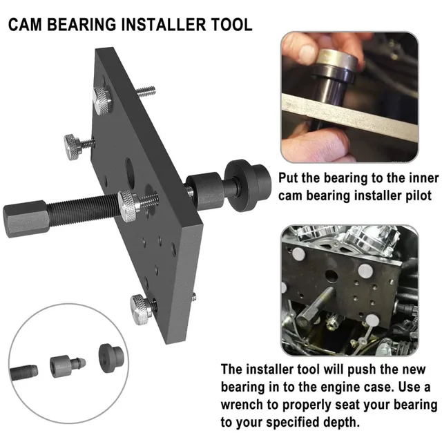 캠축 니들 베어링을 제거하고 설치할 때 사용되는 도구