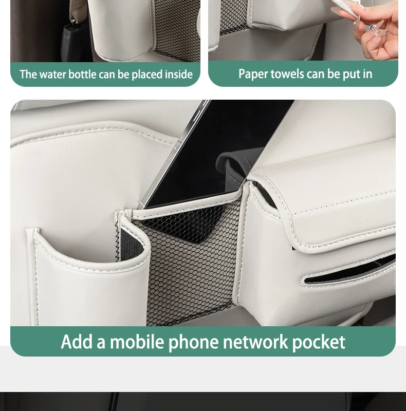 Multi functional seat anti kick pad For DENZA D9 2023-2025 Seat back tissue stor
