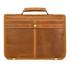 Customize Genuine Leather Laptop Bag Business Travel Briefcase Shoulder Bag Dual Use Men Leather Bags For Office Work Tote Bag 4