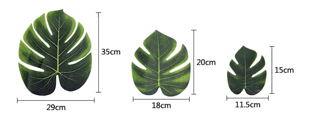 Künstliche tropische Palmblätter Hibiskus blume für Strand tisch dekor Hawaii Luau Dschungel Safari Geburts feier Hochzeits dekoration – Detail 14