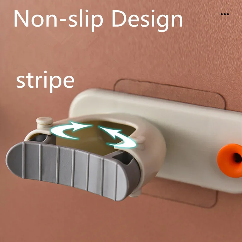 Mop Clip Broom Hanger Nail-free Cleaning Tools Holder Multifunctional Kitchen Bathroom Wall Hanging Rack