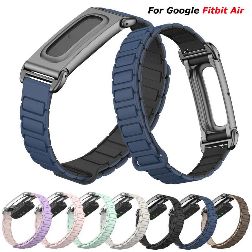 Silicone Magnetic Band with Metal Case - Soft Adjustable Replacement Wrist Strap Accessory