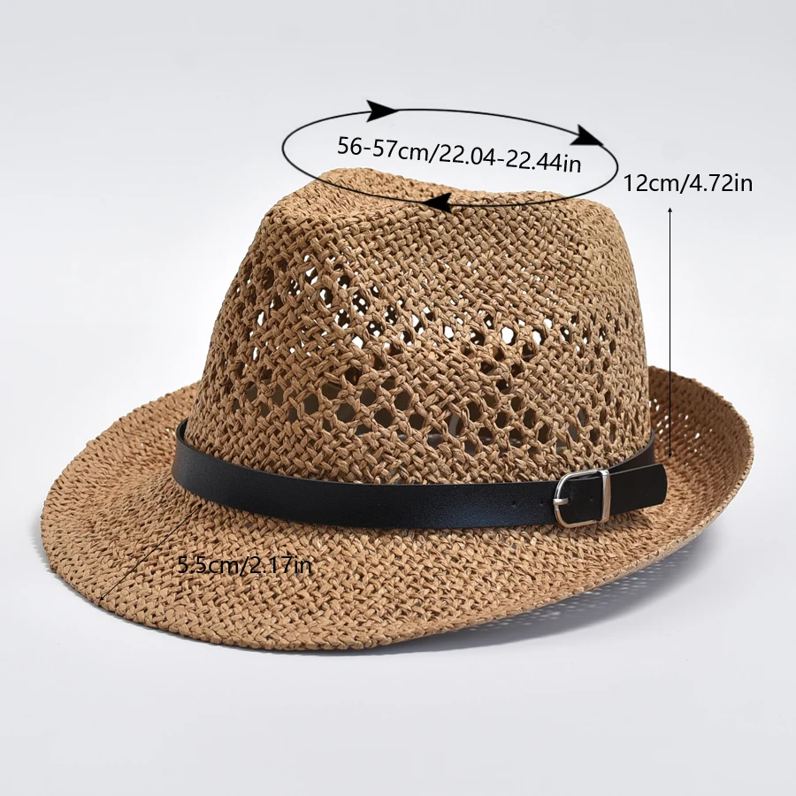 Panama Straw Hat For Men - Stylish Summer Sun Protection Cap_voghion.com