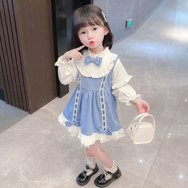 New Lolita Girls' High-End Dress Spring and Autumn Birthday Dress Princess