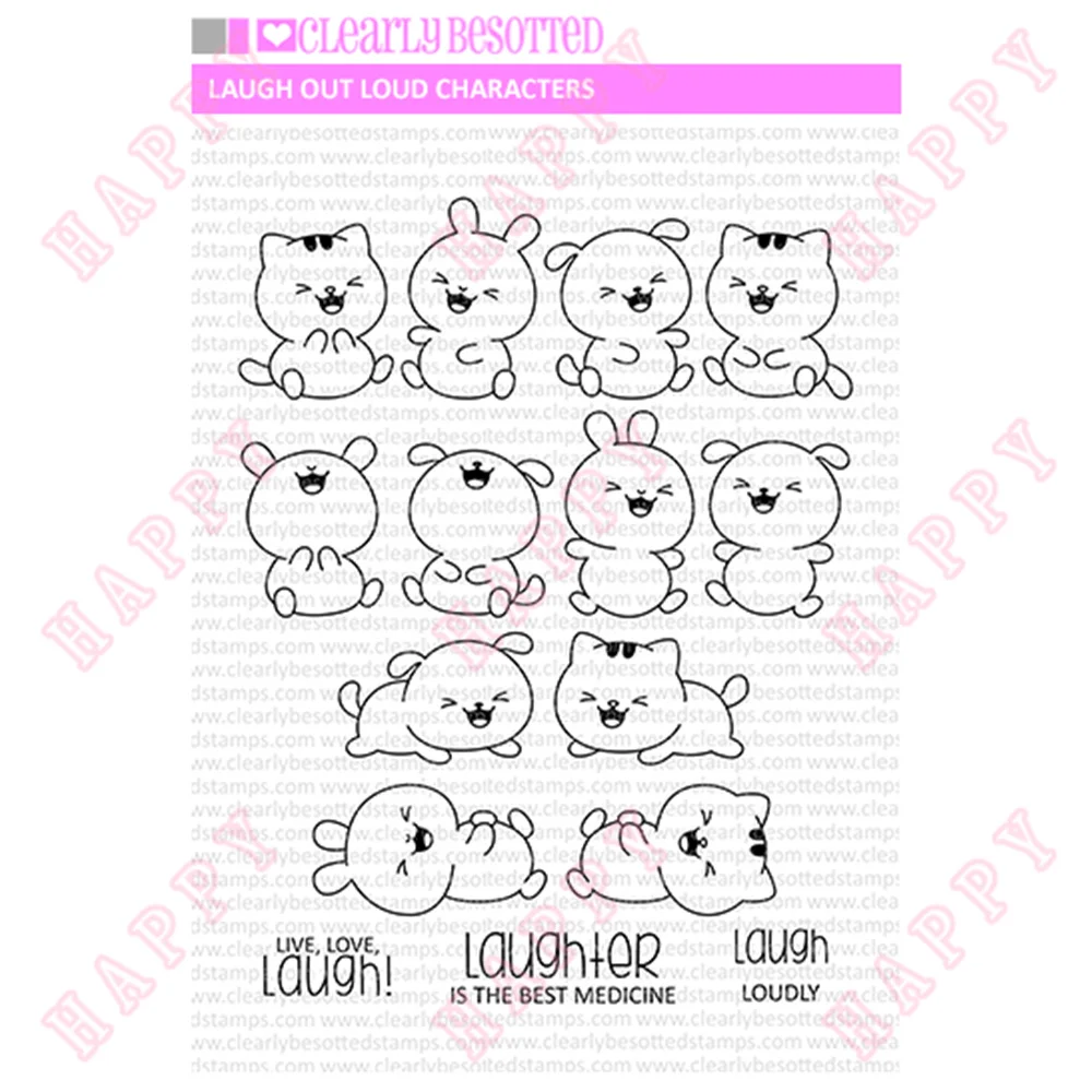 

Metal Cutting Dies And Stamps Laugh Out Loud Characters Scrapbook Diary Decoration Paper Craft Embossing Template DIY Handmade