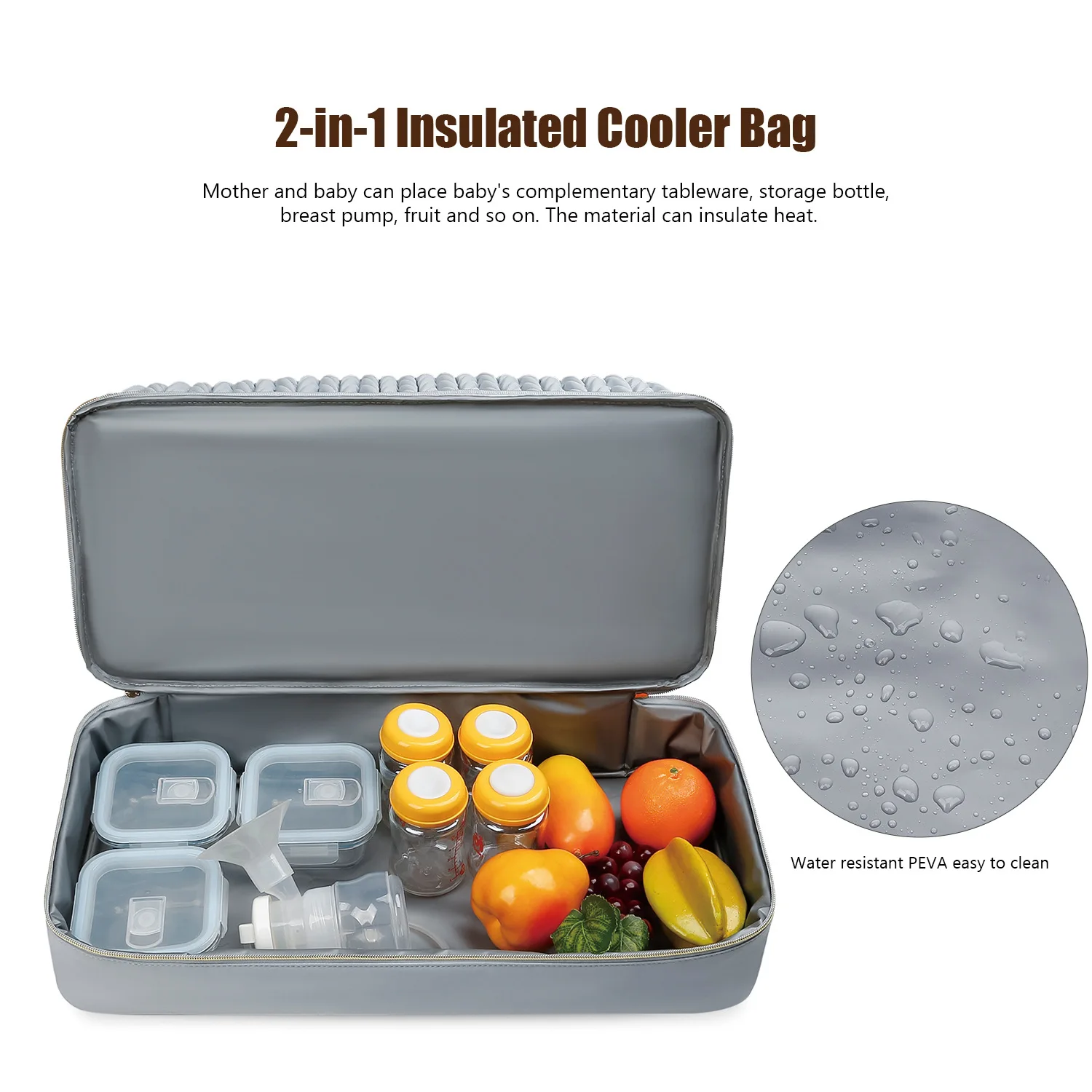 Diaper Bag Insulation Bag 2 in 1 Mummy Backpack Large Capacity Bag Mom Baby Waterproof Outdoor Travel Diaper Bags For Baby Care 4