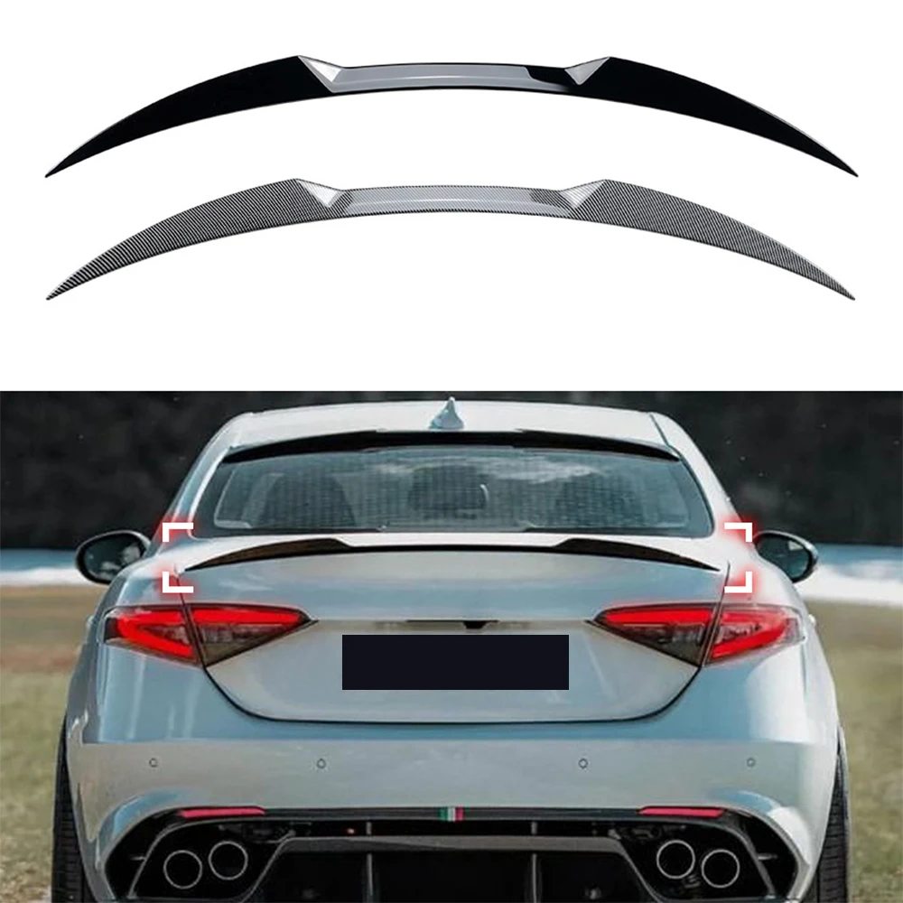Per Alfa Romeo Giulia 2015 16 17 18 19 20 21 22 23 Coperchio Del Bagagliaio Posteriore Spoiler Per Auto Ali Materiale Plastico Abs Accessori In Carbon
