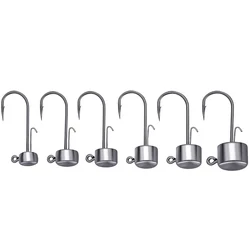 5pcs Ned Rig Jig heads Fishing Hooks Strong Anti Falling Off Auxiliary Stand Hooks For Soft Worm T Tail Fishing Lure