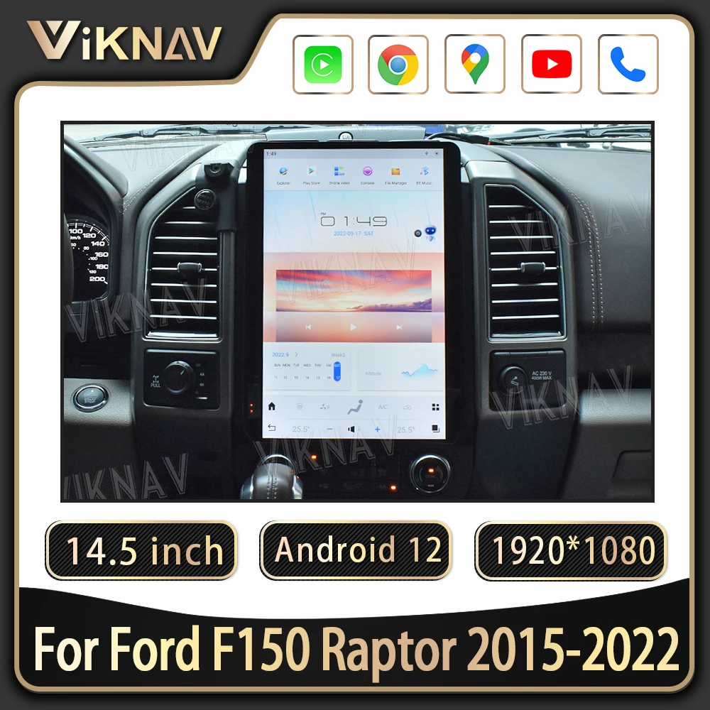 

Android 12 Car Radio For Ford F150 2015-2022 Multimedia Player GPS Navigation Tesla Touch Screen Auto Carplay Head Unit