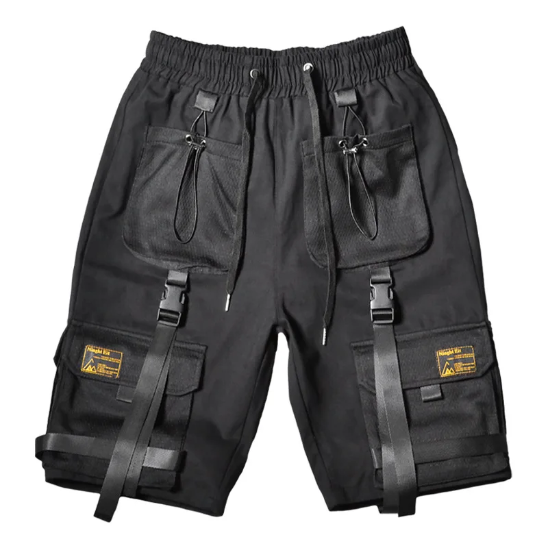 【HI FI FNK】Togo Cargo Bermuda Pants POHADON Women's Casual Loose Fit Multi-Pockets Twill Bermuda