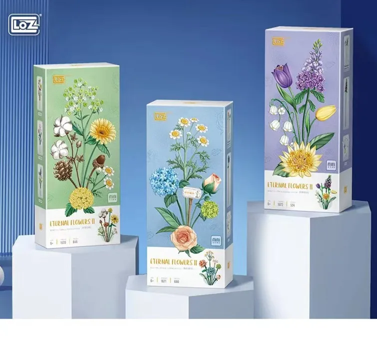 LOZ mini Blocks Building Blocks for Girls DIY Flowers Puzzle