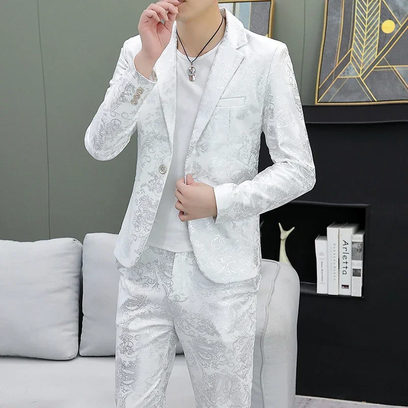 Men Formal Suit Business Men Clothing Elegant Blazer Pants