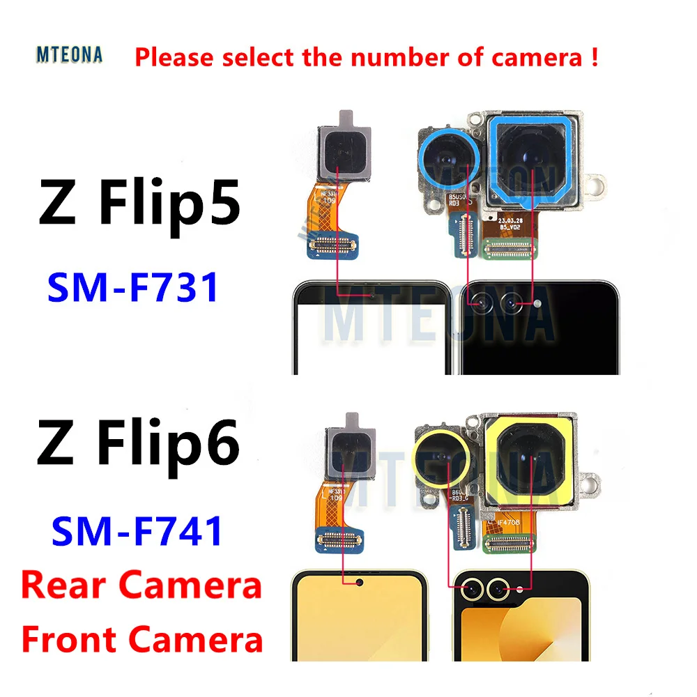 Tested Back Big Rear Main Camera Module For Samsung Galaxy Z Flip 6 5 ...