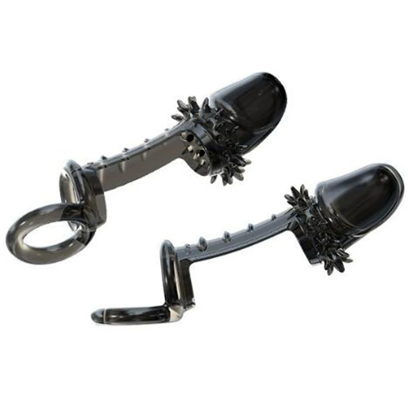 Penis Sleeve Reusable Delay Bold Elongated Penis Sleeve Extension Extend Dildo Adult Anal Plug BDSM Bondage Sex Toys for Men