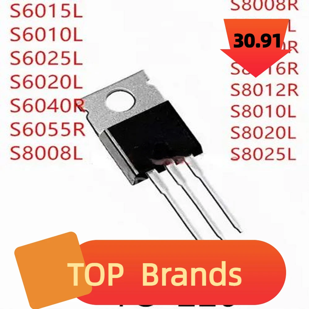 

10PCS S6015L S6010L S6025L S6020L S6040R S6055R S8008L S8008R S8015L S8010R S8016R S8012R S8010L S8020L S8025L TO-220 IC Chipset
