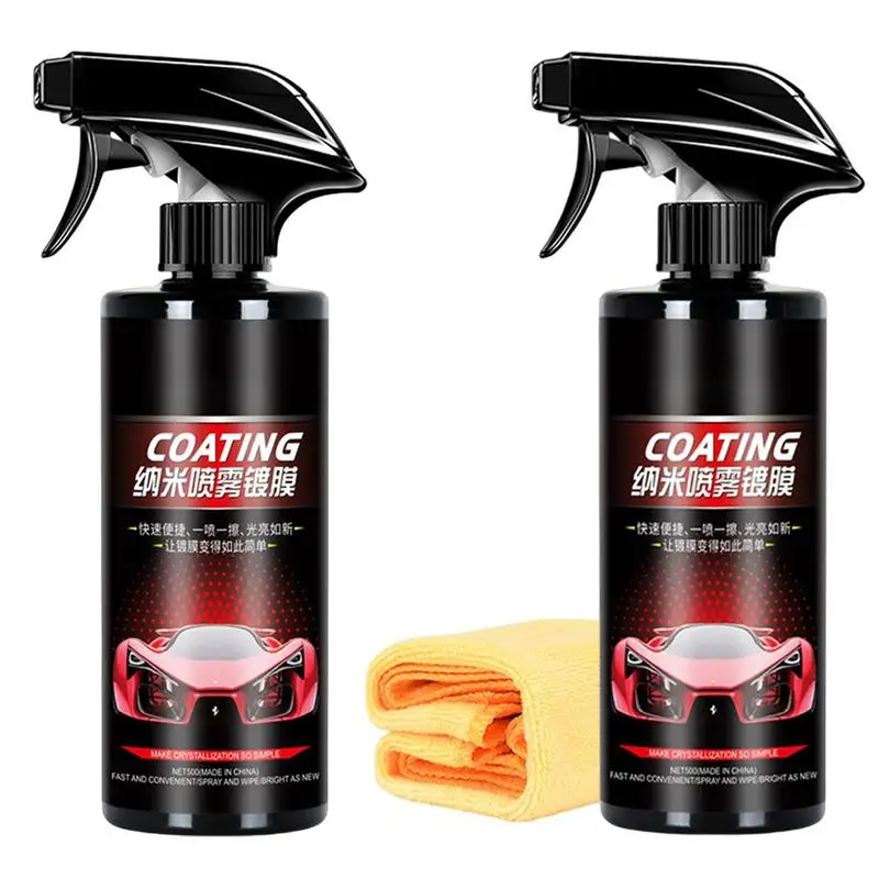 

Spray Car Wax Polish Quick Coat Ceramic Coating Spray Ceramic Spray Hydrophobic Formula And Uv Protectant Wax For Car Also Long