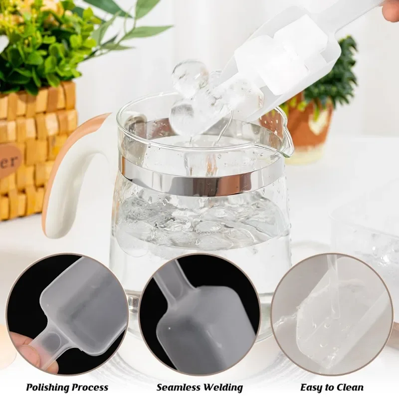 Ice Scoops 10/5Pcs Plastic Ice Scoops Multifunction Flour Candy Ice Cube Shovel Small Measuring Scoop Clear Coffee Beans Spoon Kitchen Tool ice cream scoop,ice shovel scoop,ice cube scoop