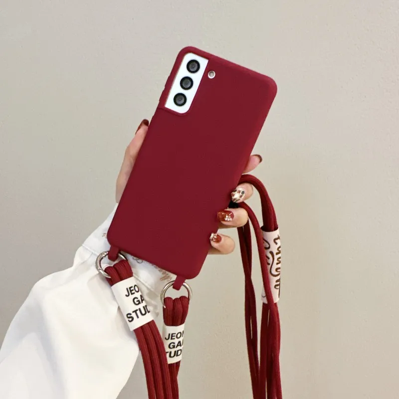 Versatile Silicone Strap Case with Crossbody & Neck Lanyard