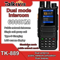 Zello Walkie Talkie 4G Dual Mode Simulation/Public Network 10W UHF 2 Way Radio WiFi Bluetooth Type-C Long Range POC Radio TK-889 1