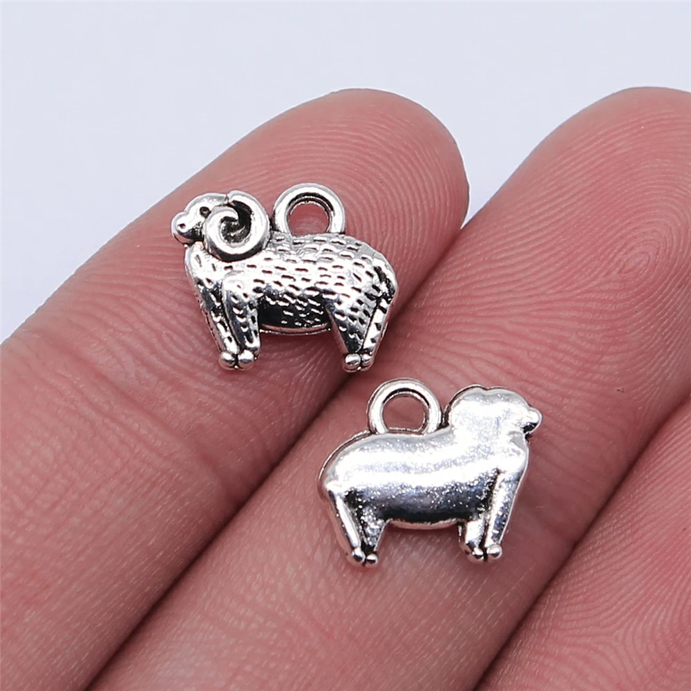 

200pcs 14x11mm Antique Silver Color Sheep Charms For Jewelry Making DIY Jewelry Findings