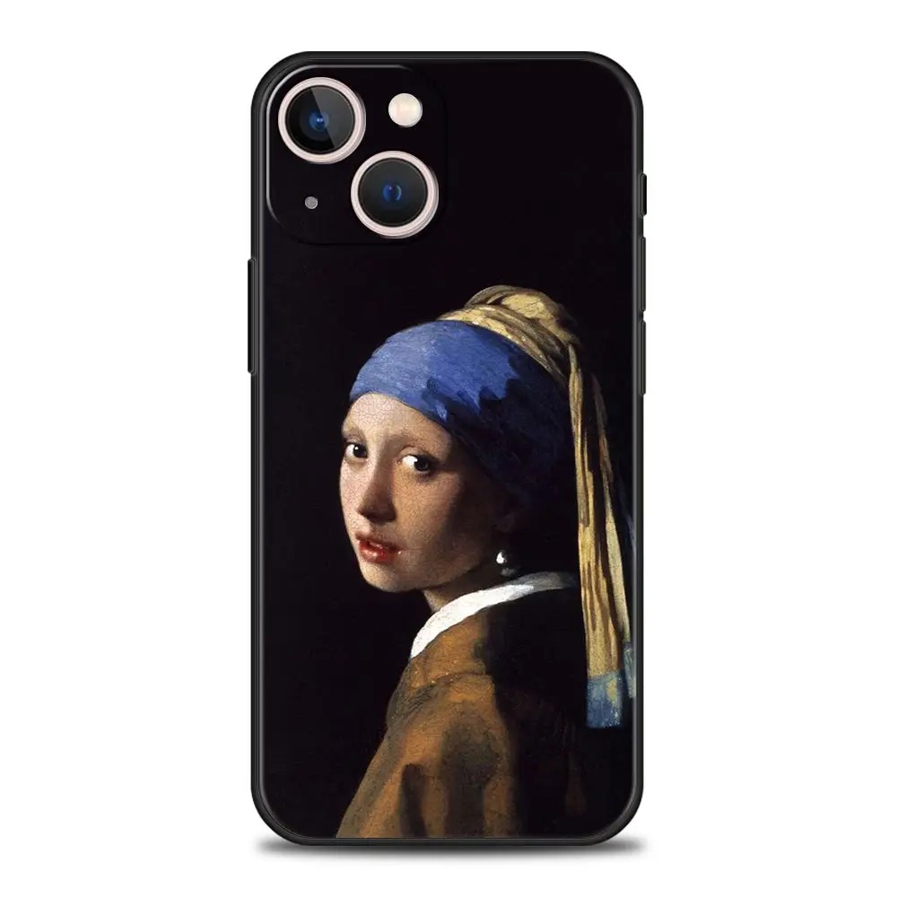 thumbnail image 1 of Renaissance art Painting For iPhone 11 12 13 15 14 Pro Max Phone Case X XR XS 7 8 Plus SE 2020 Luxury Black Soft Cover Funda, 1 of 5