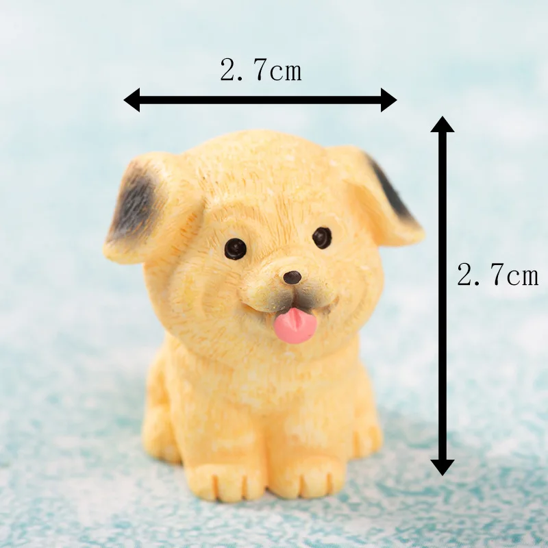 Cute Dog Figurines Miniatures Cartoon Animal Micro Landscape Ornaments Creative Simulation Dog Statue Courtyard Decor
