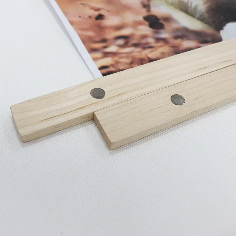 Photo Frame Wood Canvas Frame Wood Photo Frame Wood Frame Wood Picture Frame Art Frames Magnetic Wooden Poster Hanger Solid Wood DIY Poster Frame Scroll Painting Holder for Canvas Prints Artwork Posters and Wall Art