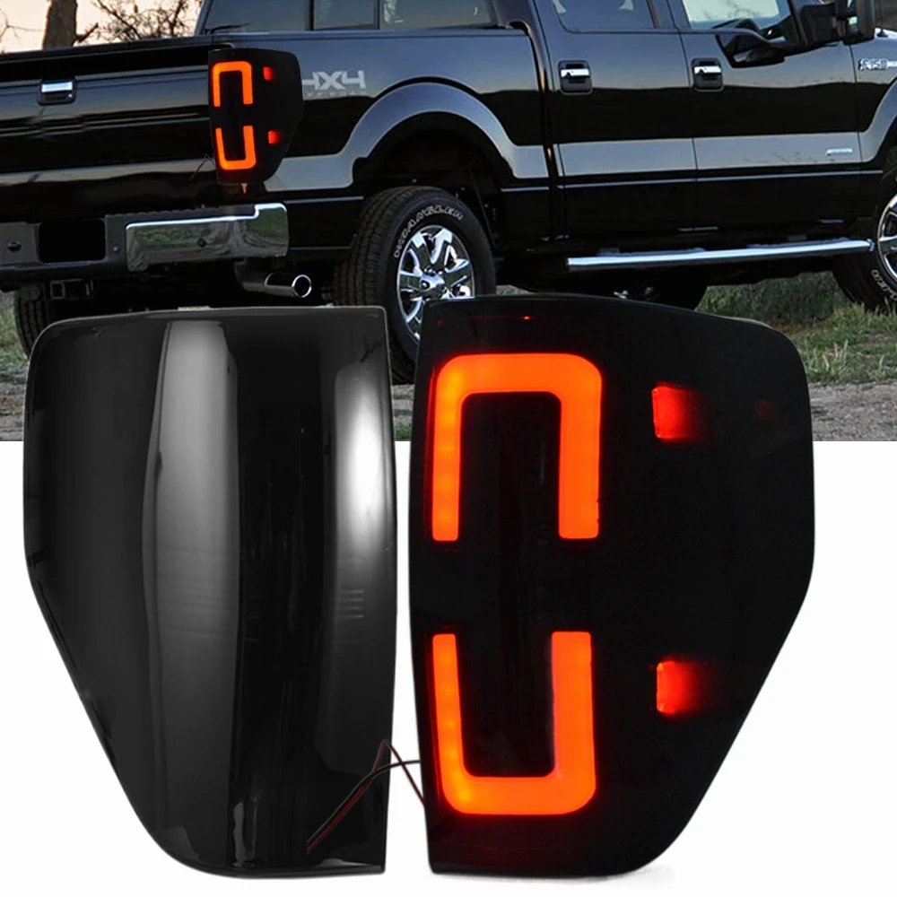 LED Dinamici Frecce Specchietto Per Ford F150 Raptor 2009-2014 – Fumo Nero Con Luce Ambra Sequenziale. Kit Plug & Play, Impermeabili, Aggiornamento Stile!