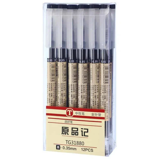 54Pcs/Set 0.35mm Gel Pens Office School Exam Sign Ballpoint Pen Blue Red Black Ink Replaceable Pen Refill Rods Kawaii Stationery 1