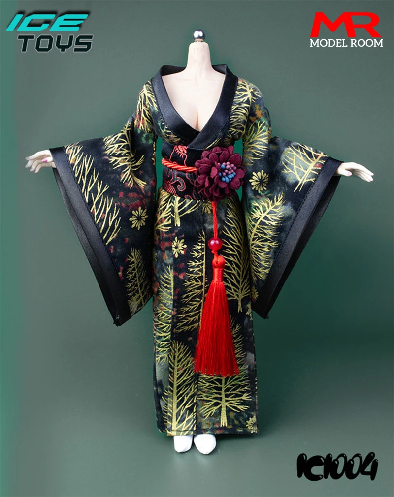 ICE TOYS IC1004 1/6 Skala Weibliche Druck Kimono Bademantel Soldat Kleidung Modell Fit 12-zoll Action Figur Körper – Detail 11