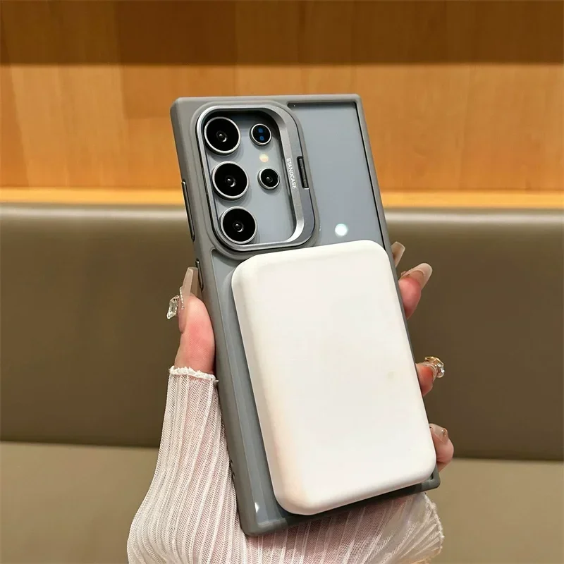 Magnetic Wireless Charging Case with Camera Protector and Clear Holder