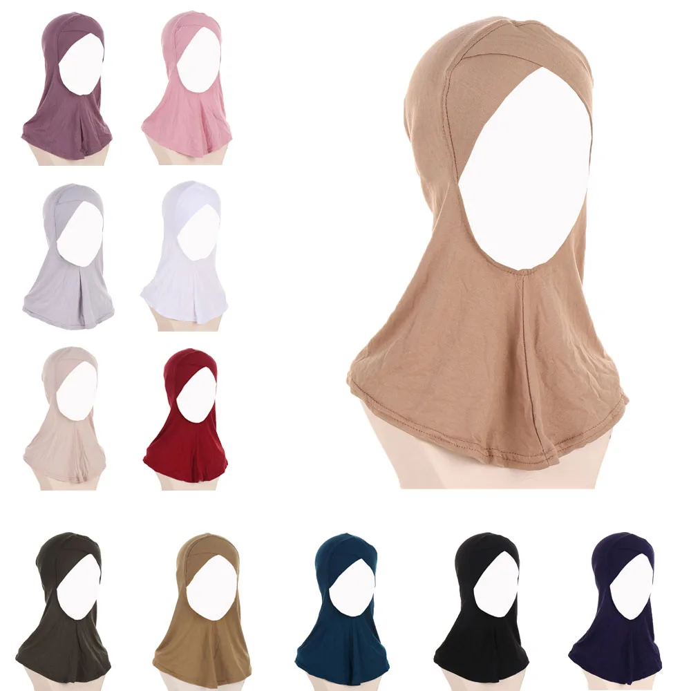 

Muslim Underscarf Women Modal Hijab Cap Adjustable Muslim Stretchy Turban Full Cover Shawl Cap Full Neck Coverage for Lady Caps