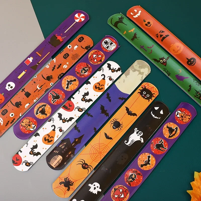 1/10 pezzi braccialetti schiaffo di Halloween per bambini bomboniere giocattoli per bambini dolcetto festa di Halloween premio in classe premio di carnevale  36