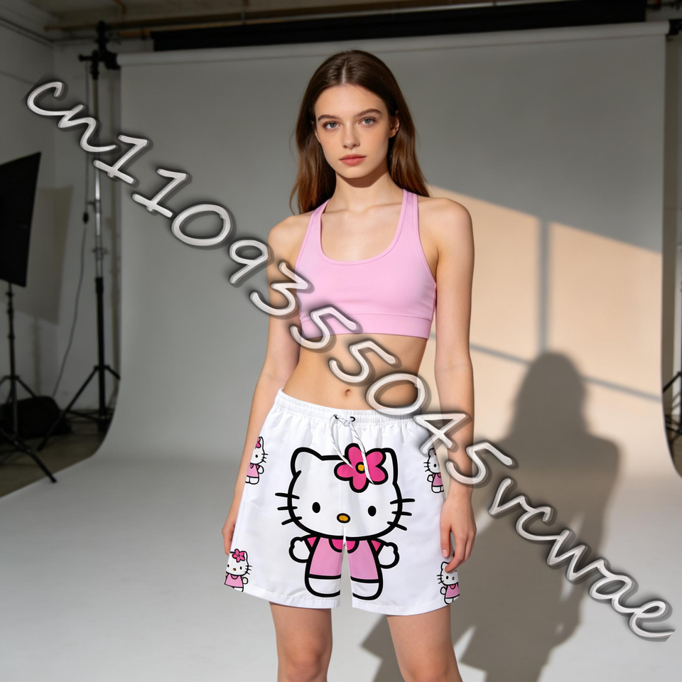 2026 New Summer Shorts Sanrio Family Series Hello Kitty Sweet and Cute Casual Sports Shorts for Adults and Children