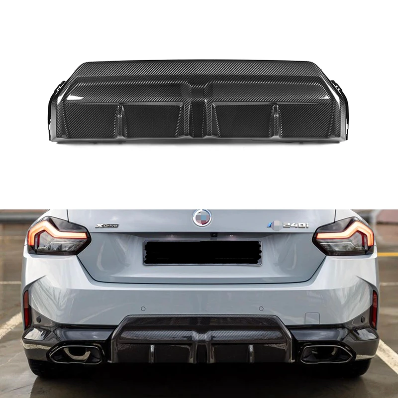 Per Bmw Nuova Serie 2 G42 Coupe M Sports Dry Vacumed Carbon Fiber M Performance Paraurti Posteriore Diffusore Lip