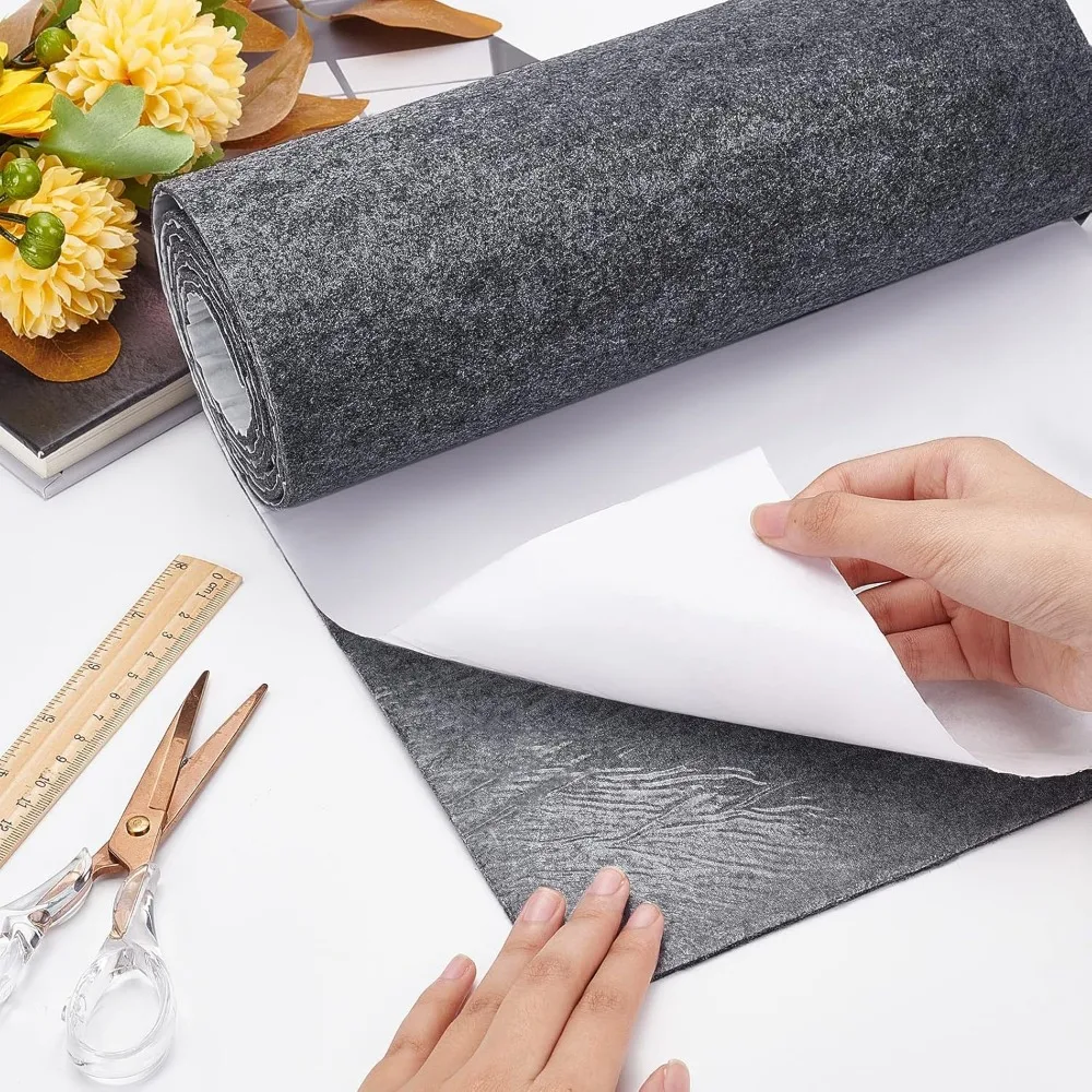 Jewelry Making Supplies Sewing Fabric Paste Craft Supplies 1Sheet 11.8x78.7inch Gray Self Adhesive Felt Fabric Drawer Liner for DIY Crafts Sewing Accessories and Jewelry Drawer Box Fabric