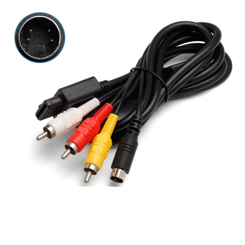 Cavo Tv Hd Video Rca Composito Av Nero Per Nintendo 64 N64 Snes Sfc Ngc