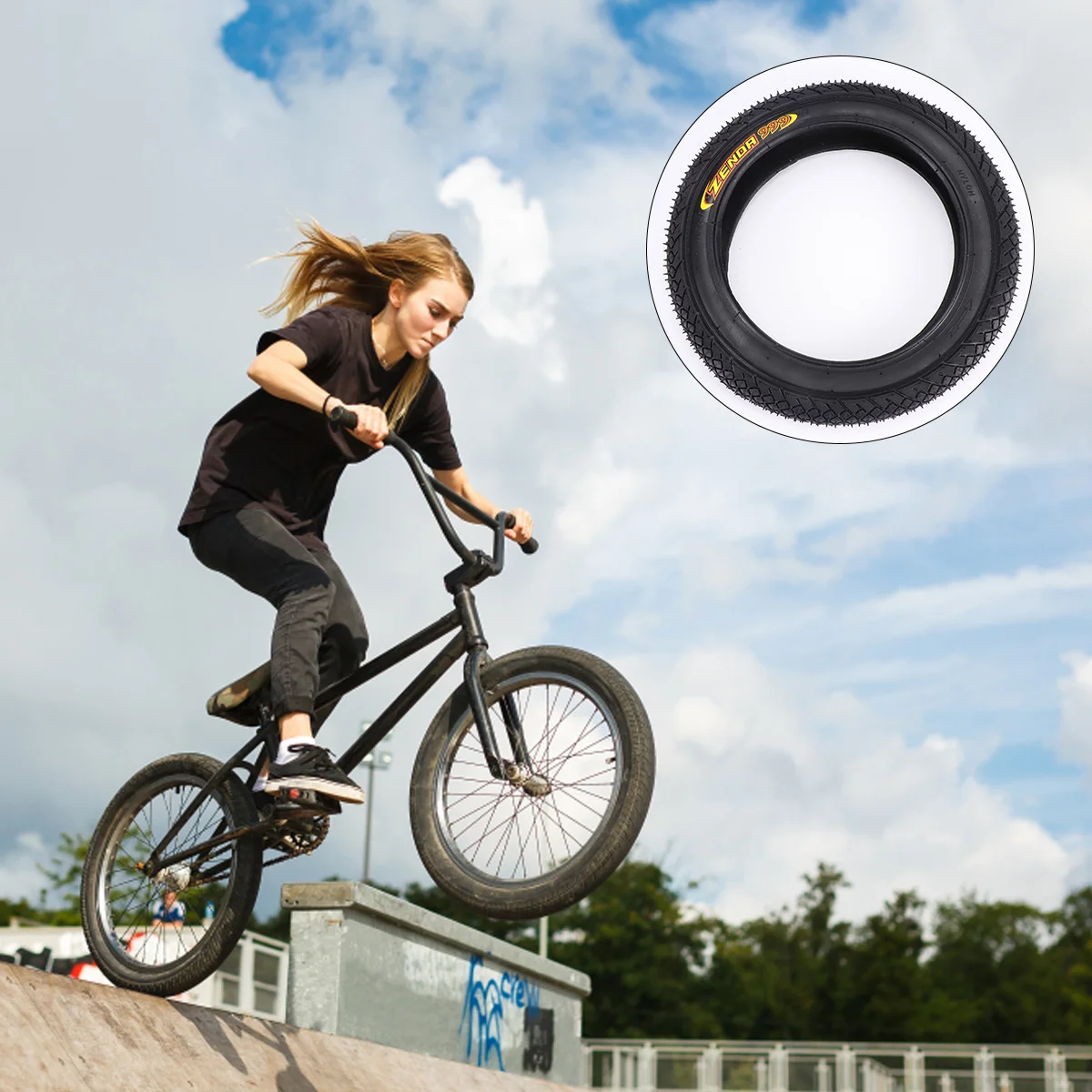 

Kids Bike Tire Replacement Thicken Outer Tire Tubes Tire Replacement for Bike Racing Accessories Parts ( Random Pattern )